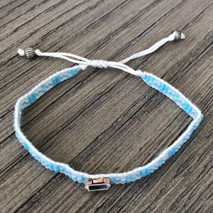 New Auth Chan Luu Turquoise Mix Seed Bead Pull Tie